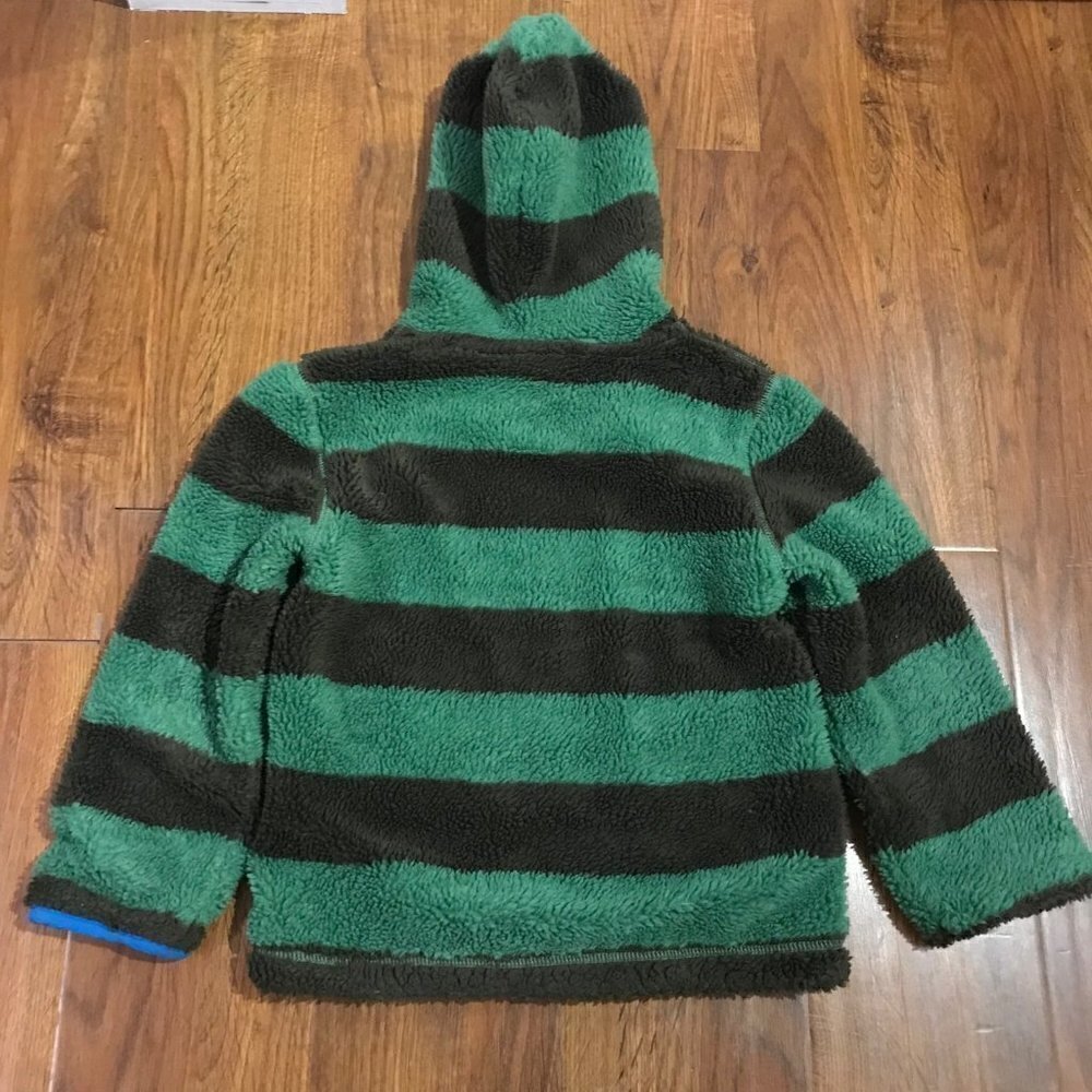 Mini Boden striped teddy hoodie - Picture 3 of 5